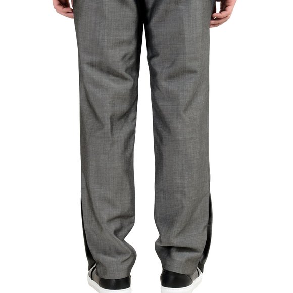 Versace Men's Wool Mohair Gray Dress Pants - Picture 7 of 7